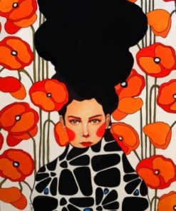 Girl Illustration By Hulya Ozdemir Paint by numbers