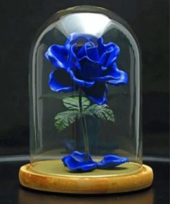 Blue Glass Rose Paint by numbers