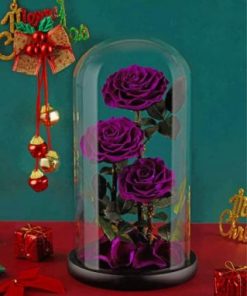 Purple Glass Roses Paint by numbers