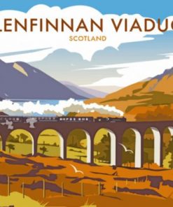 Glenfinnan Viaduct Illustration Paint by numbers