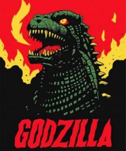 Godzilla paint by numbers