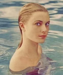 Grace Kelly In The Pool Paint by numbers