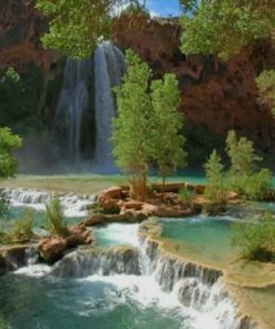Havasu Falls Grand Canyon paint by numbers