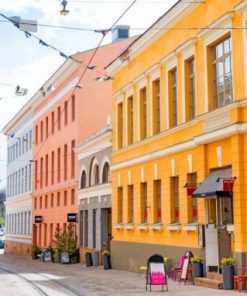 Helsinki Street Scene Paint by numbers