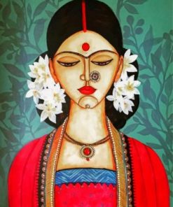 Indian woman paint by numbers