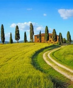 Italian Countryside Landscape Paint by numbers