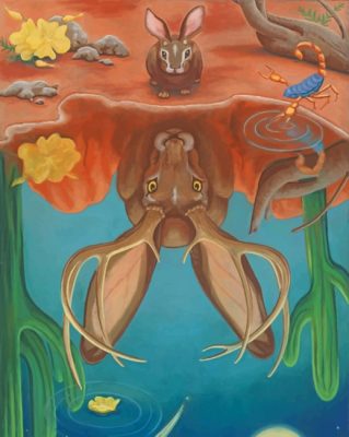 Jackalope Bunny Paint by numbers