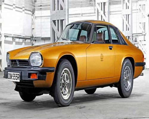 Yellow Jaguar Xjs Paint by numbers