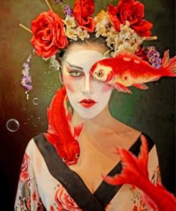 Japanese Woman Paint by numbers