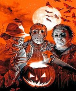 Jason Voorhees And His Friends Paint by numbers