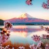 Lake Kawaguchi Japan Paint by numbers