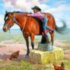Little Cowgirl Paint by numbers
