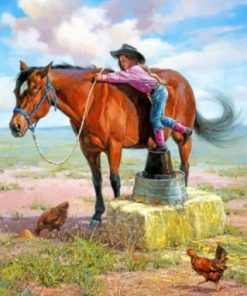 Little Cowgirl Paint by numbers