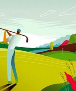 Lonely Golfer paint by numbers
