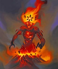 Mad Volcano Woman Paint by numbers