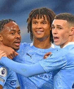 Man City Football Players Paint by numbers
