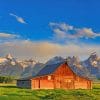 Milton Barn In Jackson Hole Paint by numbers