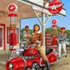 Motorcylist Woman Paint by numbers