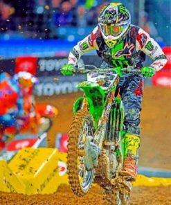 Motorcycle Racer Paint by numbers