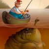 Old fisherman paint by numbers