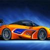 Orange Racing Car Paint by numbers