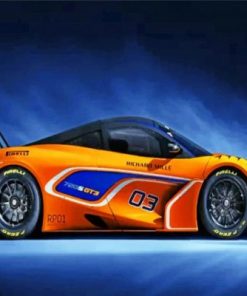 Orange Racing Car Paint by numbers