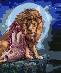 The Beauty and The Lion paint by numbers