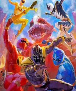 Power Rangers Illustration Paint by numbers