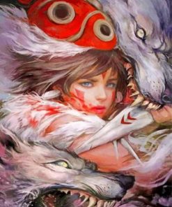 Princess Mononoke Studio Ghibli Paint by numbers