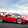 Red Ferrari Race Car Paint by numbers