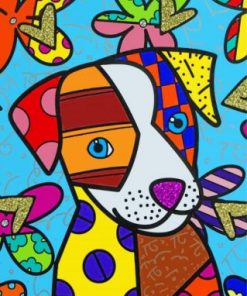 Folk art Dog Paint by numbers