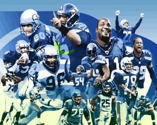 Seahawks Team Paint by numbers