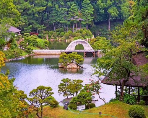 Shukkein Hiroshima Japan Paint by numbers