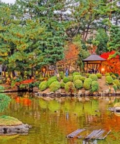 Shukkein Hiroshima Garden Paint by numbers