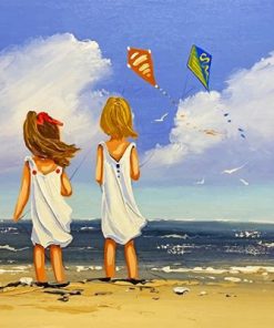 Sisters Enjoying Their Time Paint by numbers