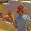 Children On The Beach Paint by numbers