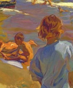 Children On The Beach Paint by numbers