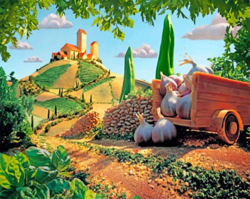 Tuscan Scene Paint by numbers