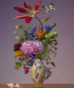 Vintage Aesthetic Vase Paint by numbers