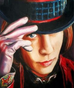 Willy Wonka Johnny Depp Paint by numbers