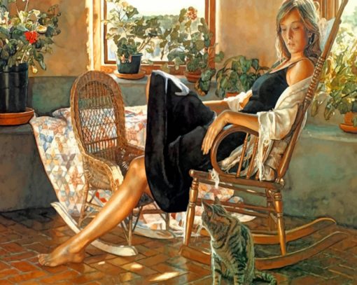 woman-and-her-cat-steve-hanks-paint-by-number
