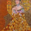 Woman in gold paint by numbers