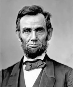 Black And White Abe Lincoln Paint by numbers