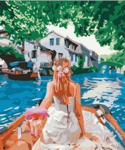 Bride Enjoying Her Honey Moon Paint by numbers