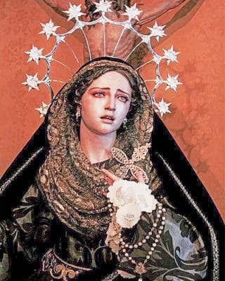 Lady Of Sorrows Statue Paint by numbers