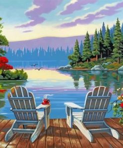 Lakeside Morning Paint by numbers