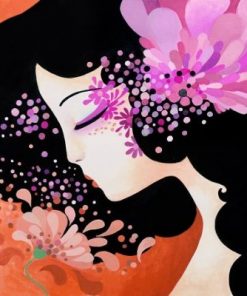 Orchid Girl Paint by numbers