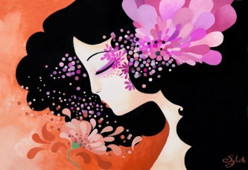 Orchid Girl Paint by numbers