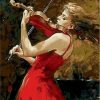 Violin Girl Paint by number