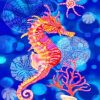 Yellow Seahorse Paint by numbers